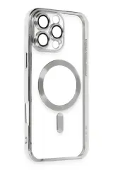 Newface iPhone 16 Pro Max Kılıf Kross Magneticsafe Kapak - Gümüş