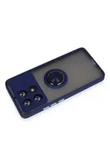 Newface Xiaomi Poco X6 Pro Kılıf Montreal Yüzüklü Silikon Kapak - Lacivert