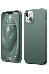 Newface iPhone 14 Kılıf First Silikon - Koyu Yeşil