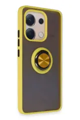 Newface Xiaomi Redmi Note 13 4G Kılıf Montreal Yüzüklü Silikon Kapak - Sarı