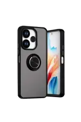 Newface Xiaomi Redmi 13 4G Kılıf Montreal Yüzüklü Silikon Kapak - Siyah