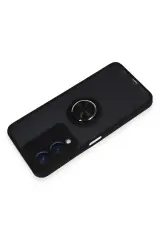 Newface Vivo Y17S Kılıf Montreal Yüzüklü Silikon Kapak - Siyah