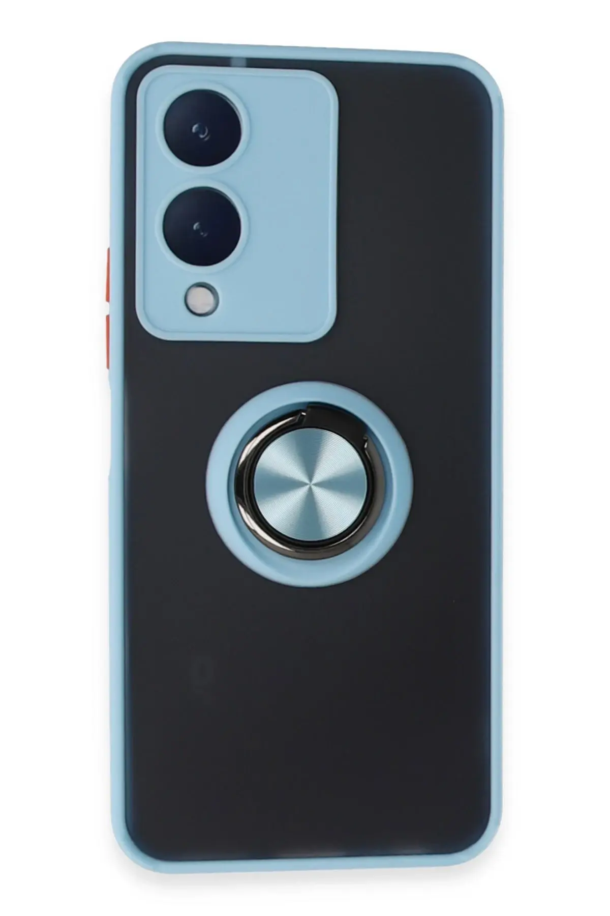 Newface Vivo Y17S Kılıf Montreal Yüzüklü Silikon Kapak - Buz Mavi