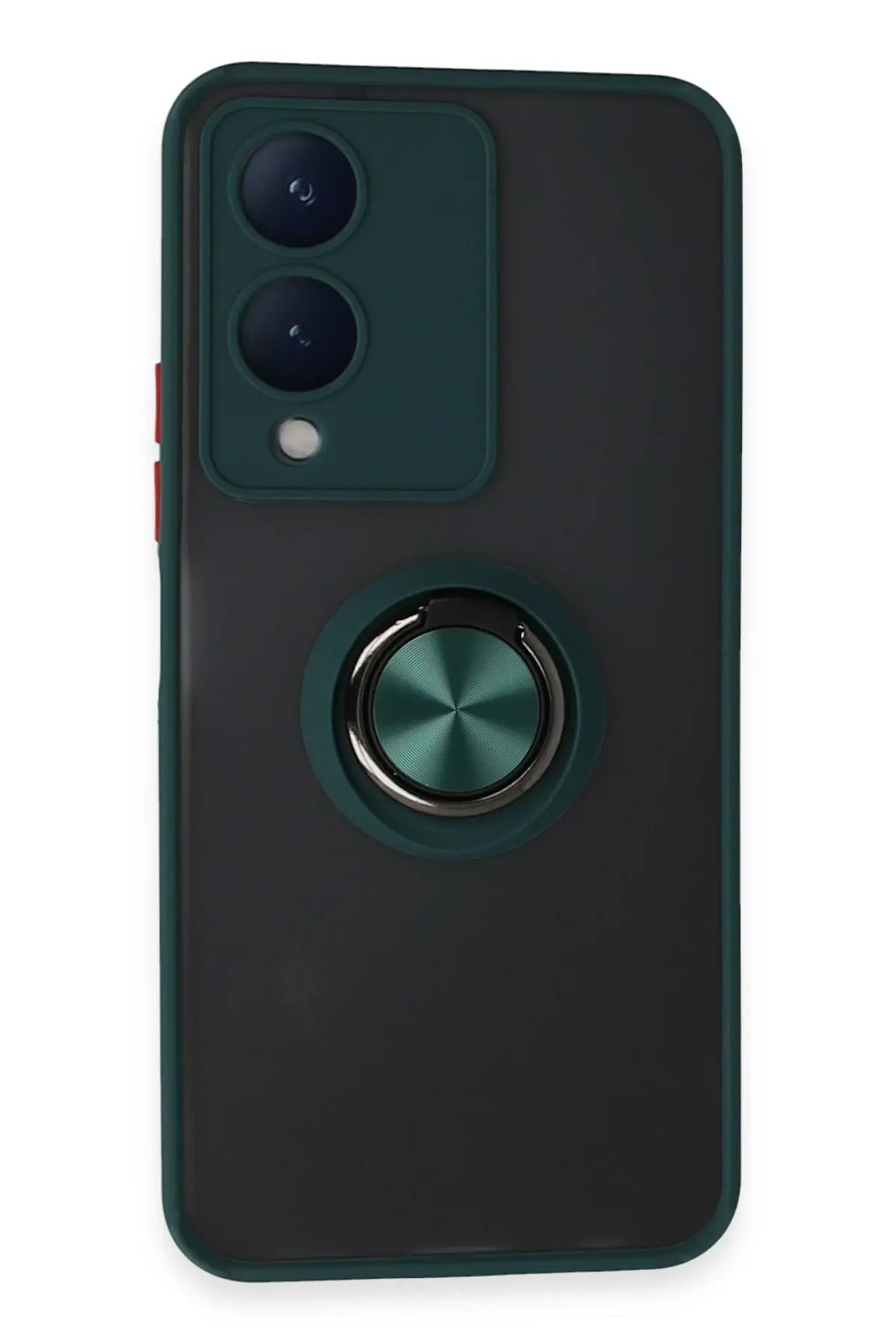 Newface Vivo Y17S Kılıf Montreal Yüzüklü Silikon Kapak - Yeşil