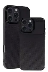 Newface iPhone 16 Pro Max Kılıf Auto Focus Karbon Kapak - Siyah