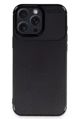 Newface iPhone 16 Pro Max Kılıf Auto Focus Karbon Kapak - Siyah