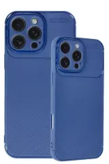 Newface iPhone 16 Pro Max Kılıf Auto Focus Karbon Kapak - Lacivert