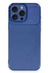 Newface iPhone 16 Pro Max Kılıf Auto Focus Karbon Kapak - Lacivert