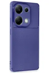 Newface Xiaomi Redmi Note 13 Pro 4G Kılıf Auto Focus Karbon Kapak - Lacivert