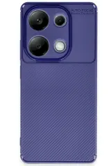 Newface Xiaomi Redmi Note 13 Pro 4G Kılıf Auto Focus Karbon Kapak - Lacivert