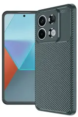 Newface Xiaomi Redmi Note 13 Pro 4G Kılıf Auto Focus Karbon Kapak - Koyu Yeşil