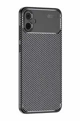 Newface Samsung Galaxy A05 Kılıf Auto Focus Karbon Kapak - Siyah