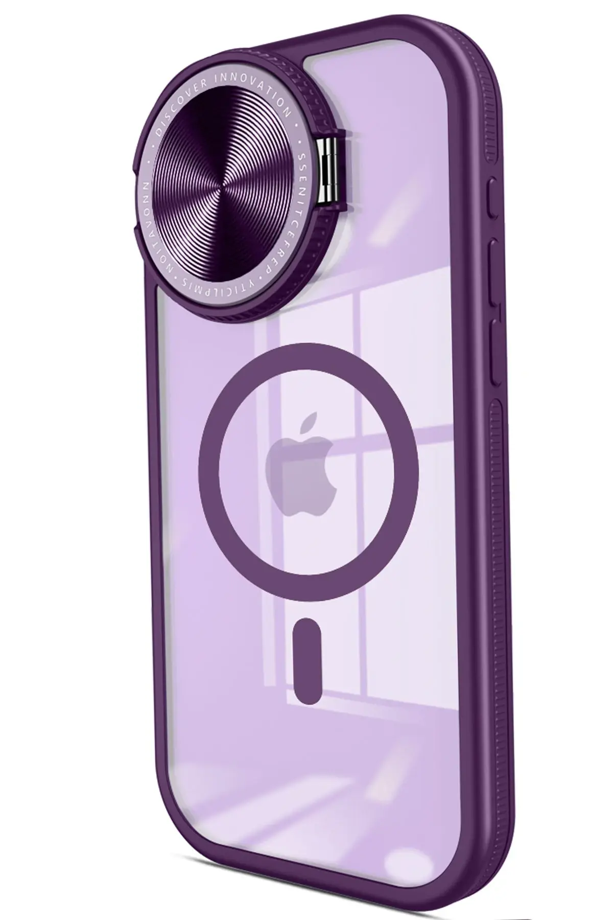 Newface iPhone 11 Kılıf Teleskop Lens Magsafe Silikon Kapak - Derin Mor