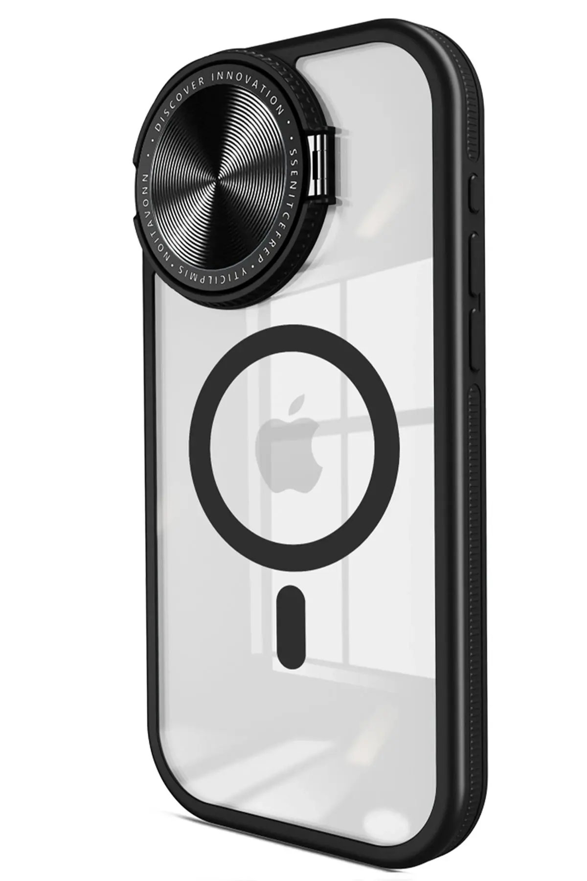 Newface iPhone 14 Pro Max Kılıf Teleskop Lens Magsafe Silikon Kapak - Siyah