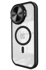 Newface iPhone 14 Pro Max Kılıf Teleskop Lens Magsafe Silikon Kapak - Siyah