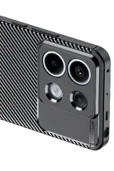 Newface Xiaomi Redmi Note 13 Pro 5G Kılıf Auto Focus Karbon Kapak - Siyah