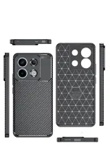 Newface Xiaomi Redmi Note 13 Pro 5G Kılıf Auto Focus Karbon Kapak - Siyah