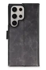 Newface Samsung Galaxy S24 Ultra Kılıf Trend S Plus Kapaklı Kılıf - Siyah