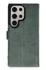 Newface Samsung Galaxy S24 Ultra Kılıf Trend S Plus Kapaklı Kılıf - Yeşil