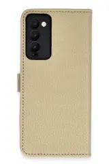 Newface Tecno Camon 18 Kılıf Trend S Plus Kapaklı Kılıf - Gold