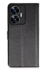 Newface Realme C55 Kılıf Trend S Plus Kapaklı Kılıf - Siyah