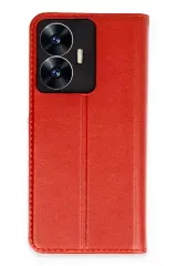 Newface Realme C55 Kılıf Trend S Plus Kapaklı Kılıf - Kırmızı