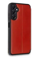 Newface Samsung Galaxy A25 5G Kılıf Flip Cover - Kırmızı
