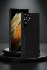 Newface Samsung Galaxy S24 Ultra Kılıf Kelvin Kartvizitli Silikon - Mavi