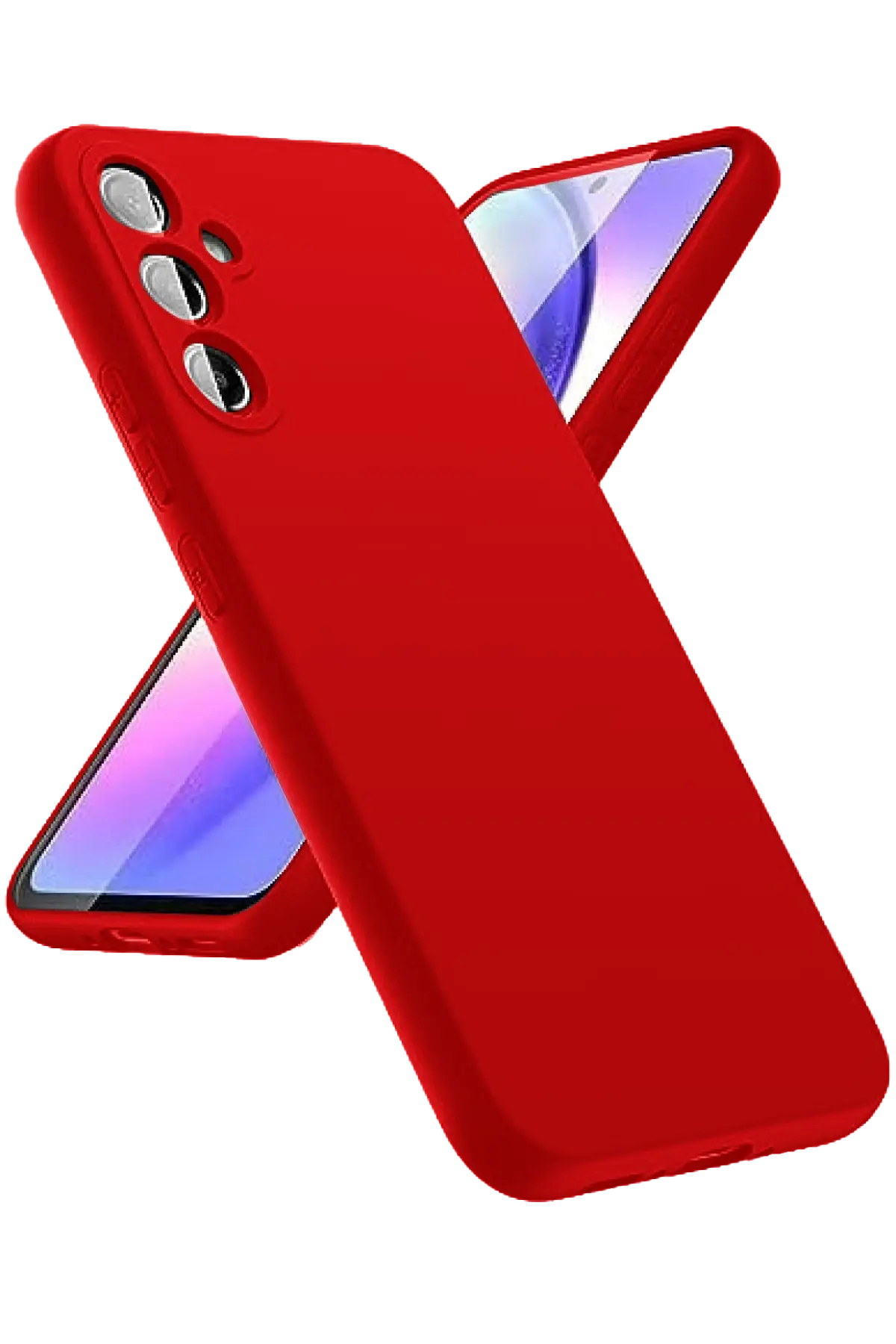 Newface Samsung Galaxy A24 4G Kılıf First Silikon - Kırmızı