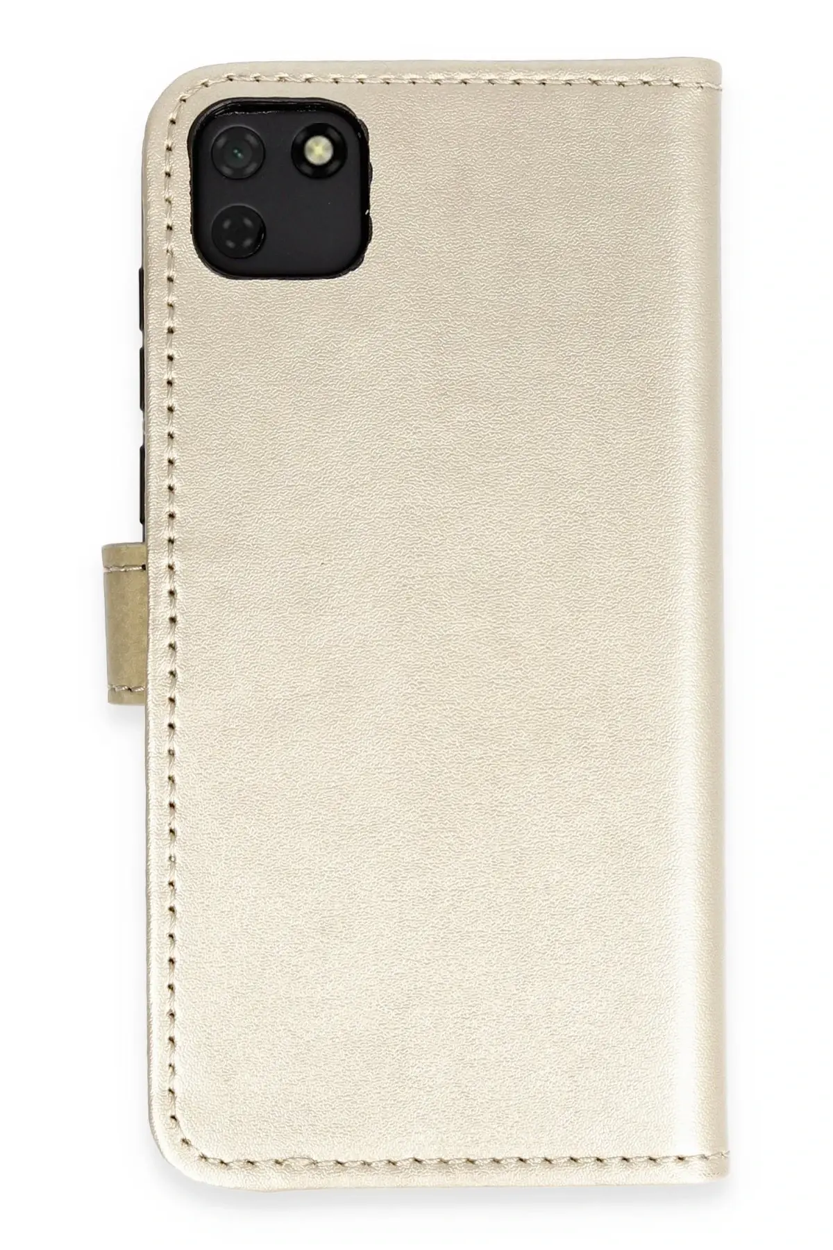 Newface Huawei Y5P Kılıf Trend S Plus Kapaklı Kılıf - Gold