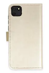 Newface Huawei Y5P Kılıf Trend S Plus Kapaklı Kılıf - Gold