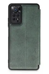 Newface Xiaomi Redmi Note 12 Pro 4G Kılıf Flip Cover - Koyu Yeşil