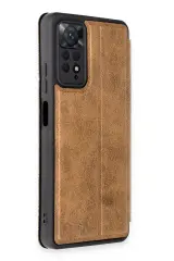 Newface Xiaomi Redmi Note 12 Pro 4G Kılıf Flip Cover - Taba