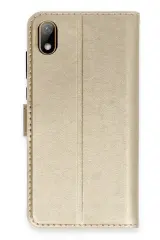 Newface Huawei Y5 2019 Kılıf Trend S Plus Kapaklı Kılıf - Gold