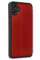 Newface Samsung Galaxy A05 Kılıf Flip Cover - Kırmızı