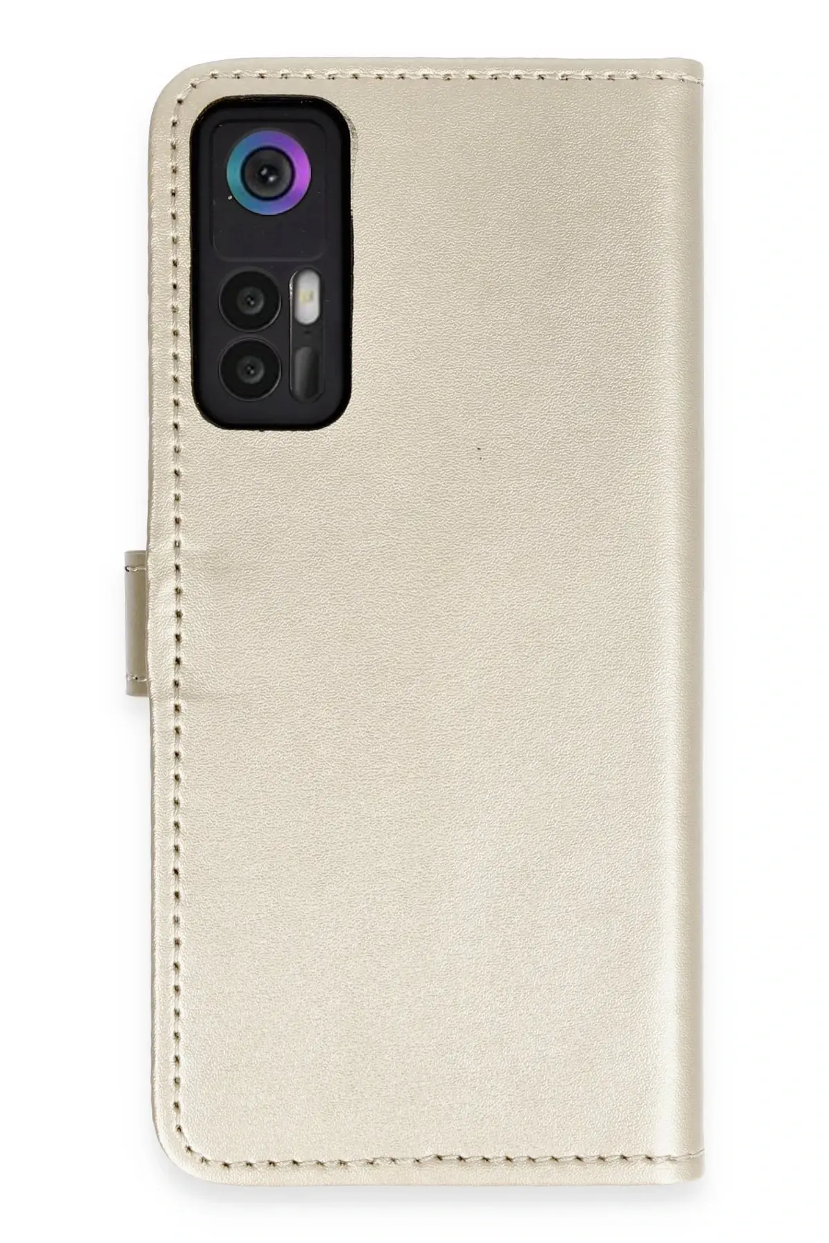 Newface TCL 30 Kılıf Trend S Plus Kapaklı Kılıf - Gold