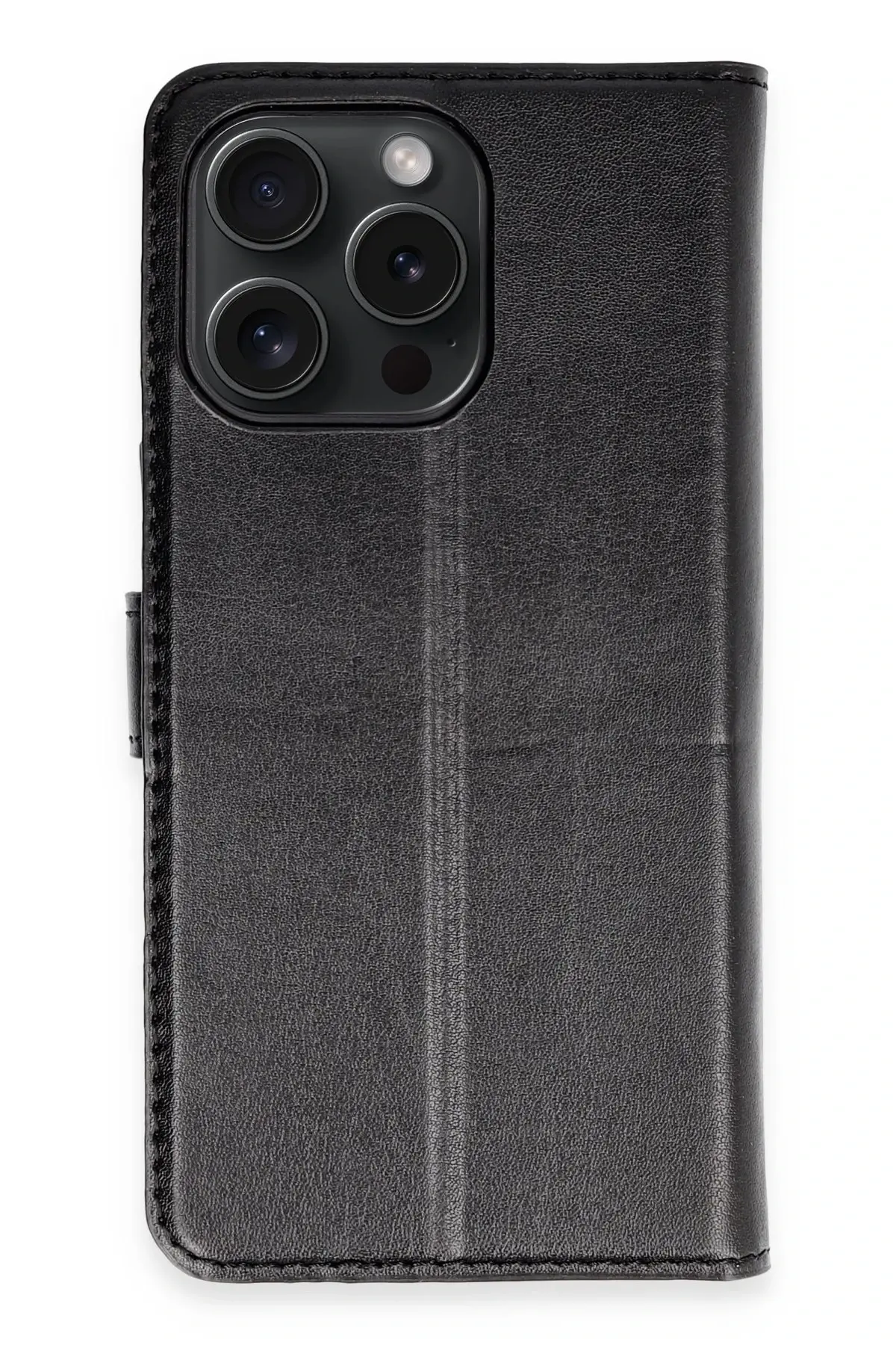 Newface iPhone 15 Pro Max Kılıf Trend S Plus Kapaklı Kılıf - Siyah