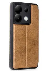 Newface Xiaomi Redmi Note 13 Pro 5G Kılıf Flip Cover - Taba