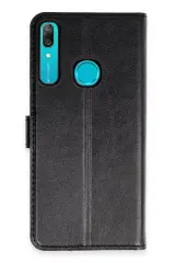 Newface Huawei Y6 Prime Kılıf Trend S Plus Kapaklı Kılıf - Siyah