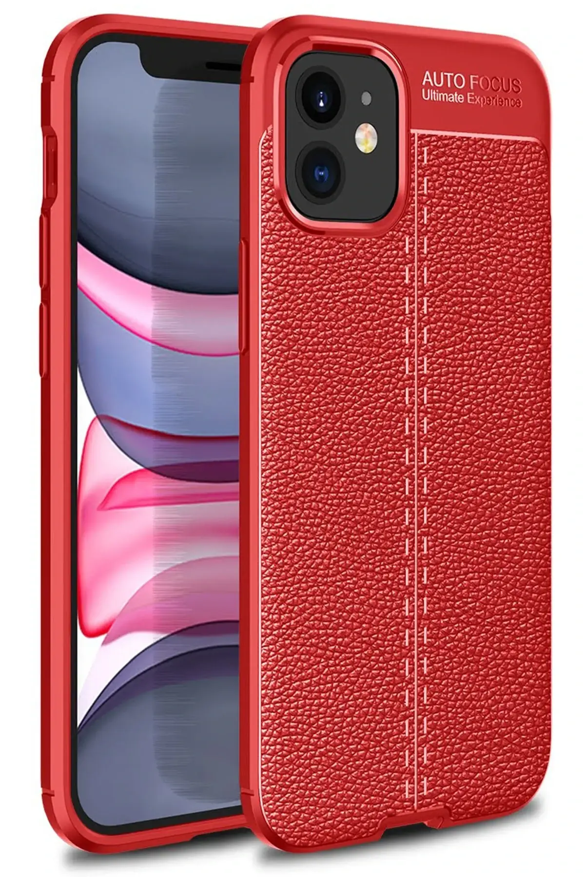 Newface iPhone 12 Mini Kılıf Auto Focus Kapak - Kırmızı