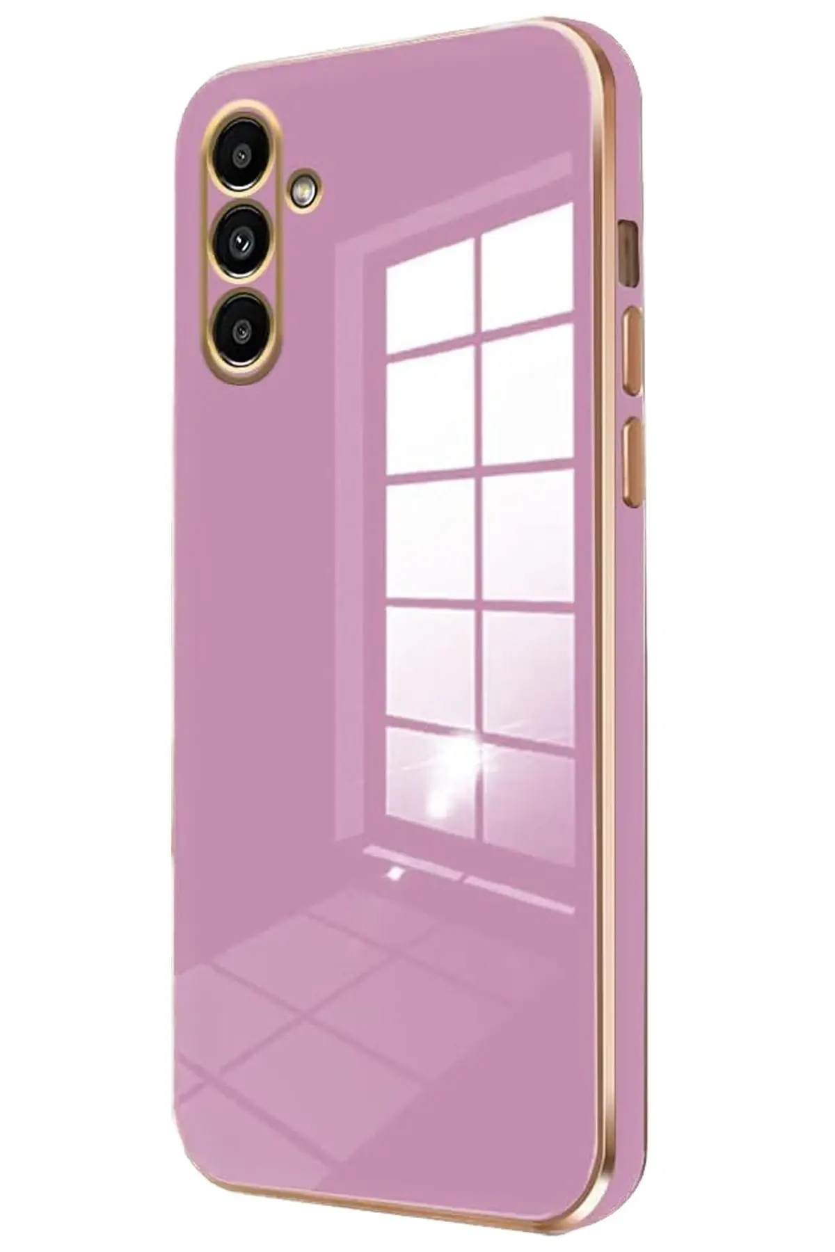 Newface Samsung Galaxy A15 4G Kılıf Volet Silikon - Mor