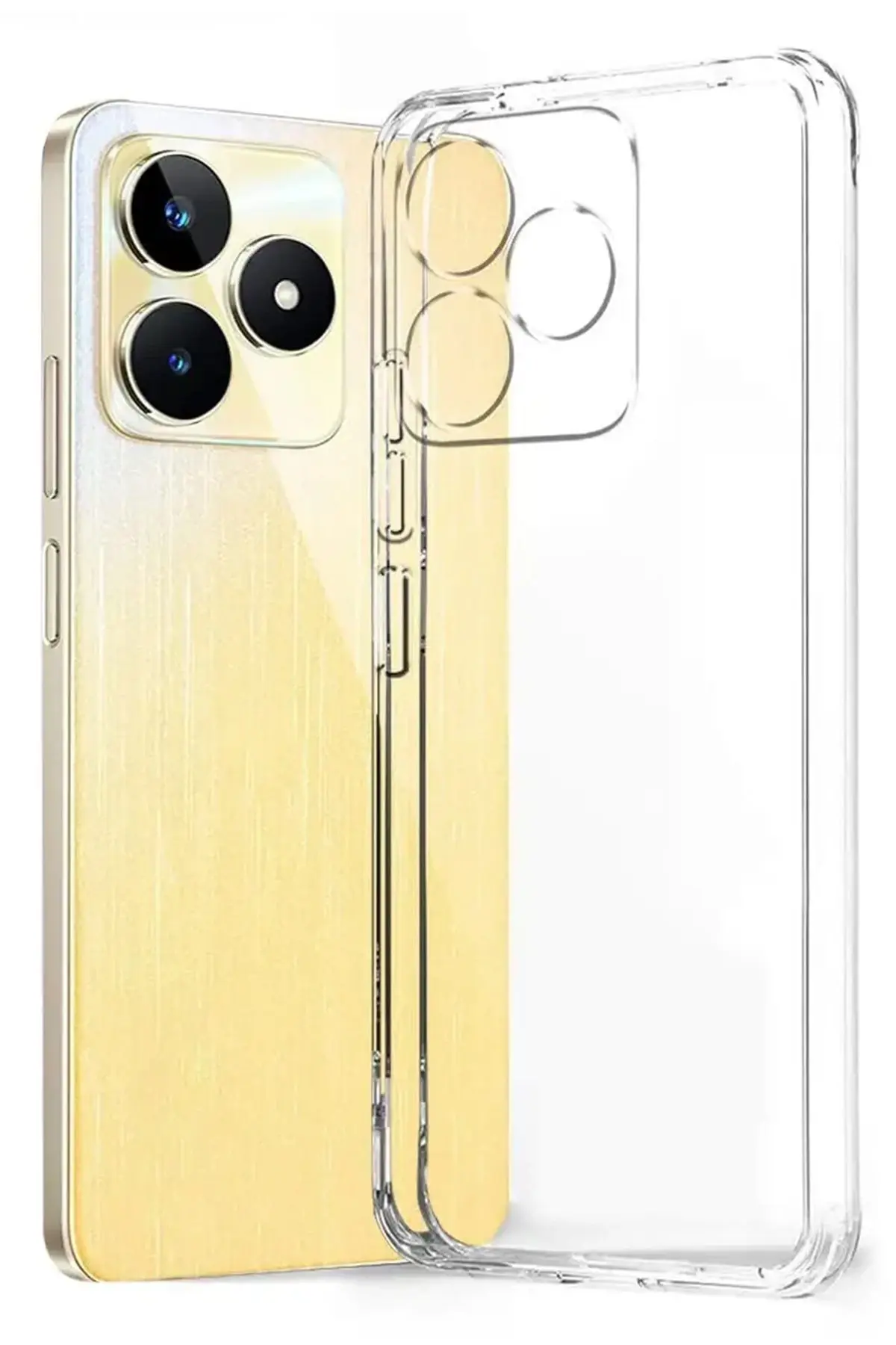 Newface Realme Note 50 4G Kılıf Lüx Şeffaf Silikon