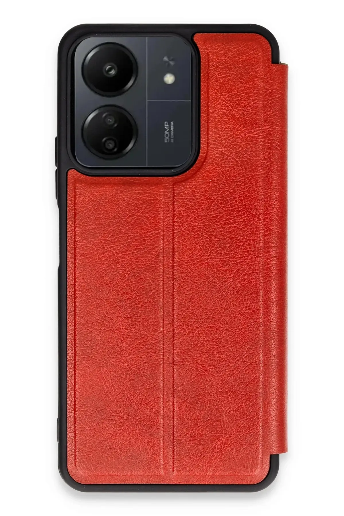 Newface Xiaomi Redmi 13C Kılıf Flip Cover - Kırmızı