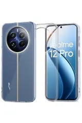 Newface Realme 12 Pro Plus Kılıf Lüx Şeffaf Silikon