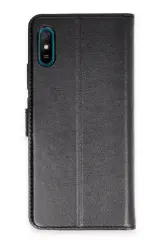 Newface Xiaomi Redmi 9A Kılıf Trend S Plus Kapaklı Kılıf - Siyah