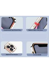 Newface Samsung Galaxy A55 5G Kılıf Volet Silikon - Beyaz