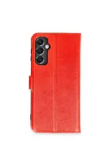 Newface Samsung Galaxy M34 5G Kılıf Trend S Plus Kapaklı Kılıf - Kırmızı