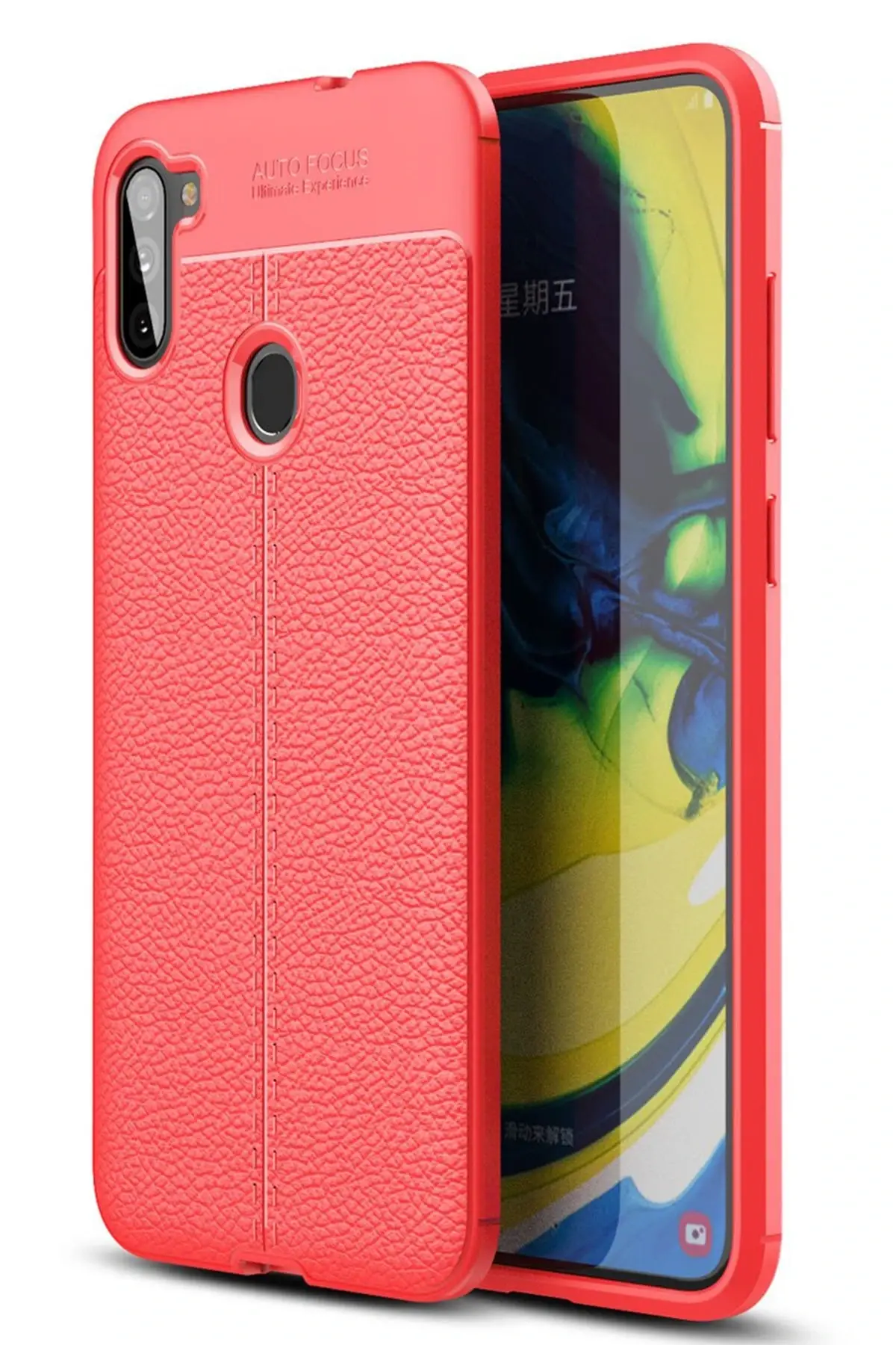 Newface Samsung Galaxy A11 Kılıf Auto Focus Kapak - Kırmızı