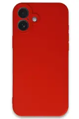 Newface iPhone 16 Kılıf First Silikon - Kırmızı