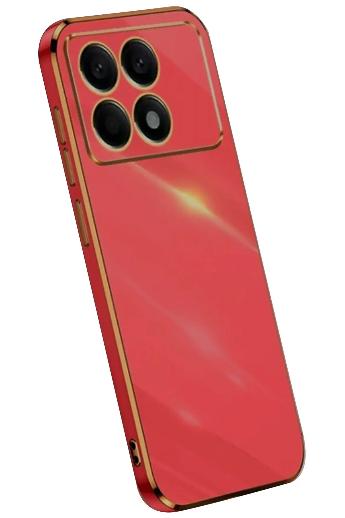 Newface Xiaomi Poco X6 Pro Kılıf Volet Silikon - Kırmızı